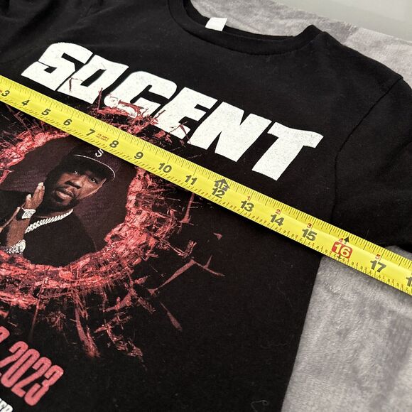 50 Cent The Final Lap Tour 2023 Tour T-Shirt Sz Small Black Concert Busta Rhymes - Picture 7 of 7